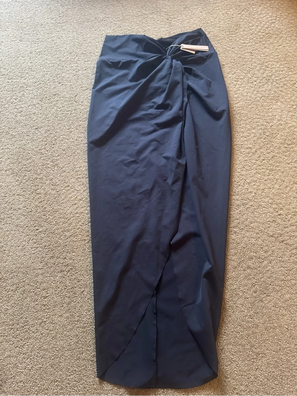 NWT SKIMS Black Signature Swim Sarong Skirt - Size Large